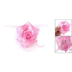   Rose Feather Brooch Pin Elastic Hair Band: Health & Personal Care