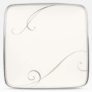     Platinum Wave Small Square Plate, 7.5 Inch