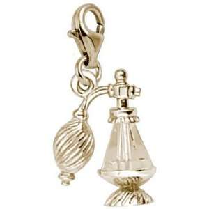   Charms Atomizer Charm with Lobster Clasp, Gold Plated Silver Jewelry