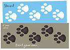 paw print stencil 4 animal track dog cat $ 15 95 free shipping see 