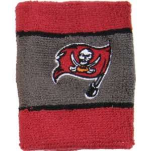 Tampa Bay Buccaneers NFL Striped Wristband 2 Pack: Sports 