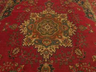 13 Handmade Antique Persian Afshan Tabriz Serapi Wool Rug 