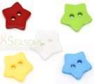 RESIN STAR BUTTONS SCRAPBOOKING SEWING LOT OF 100  