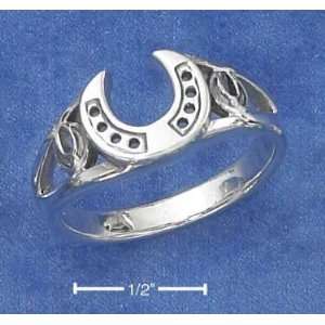   : STERLING SILVER UNISEX TRIPLE HORSESHOE RING (NICKEL FREE): Jewelry