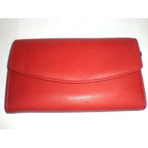  Princess Gardner Check Book Wallet for Women Red NEW 