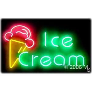 Neon Sign   Ice Cream (Logo)   Extra Large 20 x 37  