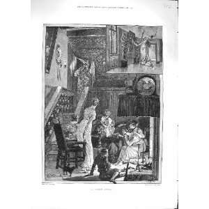  1881 Ghost Story House Knight Armour Stairs Fine Art: Home 