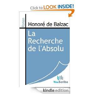 La Recherche de lAbsolu (French Edition) Honoré de Balzac  