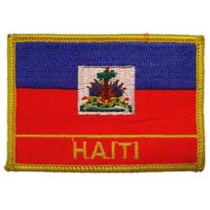  Haiti Flag Patch 2 1/2 x 3 1/2 Patio, Lawn & Garden