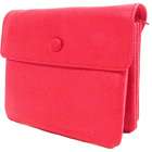    Bond Street Leather 3 pouch Red Zippered Jewelry Travel Case