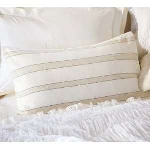 Pottery Barn White Stripe Lumbar Pillow Cover:  Home 