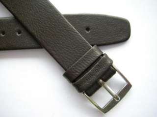 Olma brown leather swiss made watch band 16 mm  