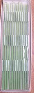 Flower Tapers   Set 12   Green   Will & Baumer Candles   NEW  