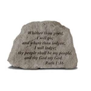 Whither Thou Goest, I Will Go   Memorial Stone   