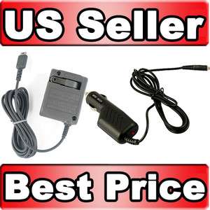 Car DC + Home Wall Travel AC Charger Adapter for Nintendo DS NDS Lite 
