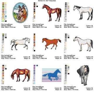 HORSES VOL.4 (5X7)   LD MACHINE EMBROIDERY DESIGNS  