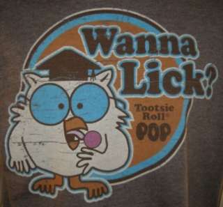 Tootsie Roll Pop Retro Vintage Look WANNA LICK T Shirt 725835254564 