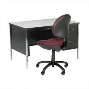   Desk with Double Pedestals Color Grey Nebula Furniture & Decor