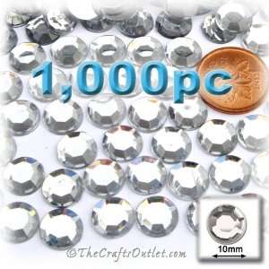  1,000pc Loose flatback Acrylic Rhinestones Round 10mm 