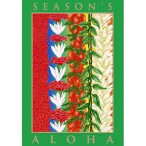  Hawaiian Christmas Cards Box of 12 Holiday Lei: Kitchen 