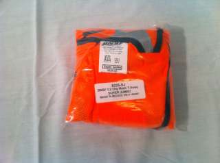 Reflective Orange Safety Vest BNSF Tear Away 8225 SJ  