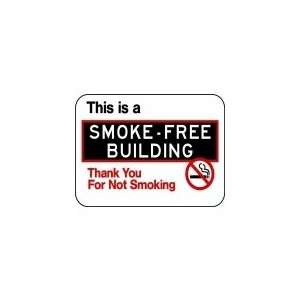   LYLE 3PMZ5 Safety Sign,Smoke Free Building,18x24 In