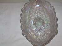 Imperial Glass White Carnival Pansy Pickle, Relish Dish  