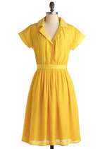   Dress in Yellow  Mod Retro Vintage Printed Dresses  ModCloth