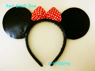 Dotted Bow mouse Ear Costume Headband for minnie Party  
