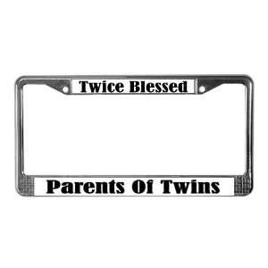  Twice Blessed Twins Twins License Plate Frame by  