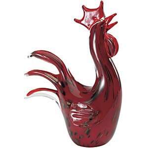 Red Rooster Glass Figure 