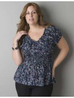 LANE BRYANT   Print smocked top by DKNY JEANS customer reviews 