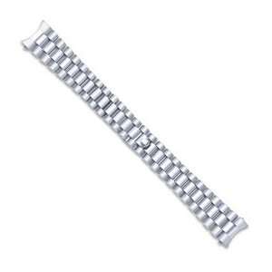    20 22mm Silver tone President Style Solid Link Watch Band Jewelry