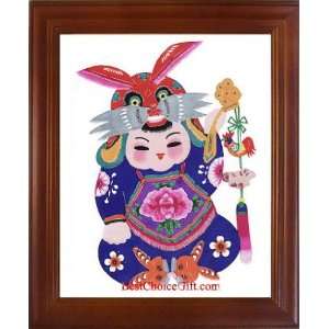   Chinese Framed Art/ Framed Chinese Paper Cuts/ Child#8