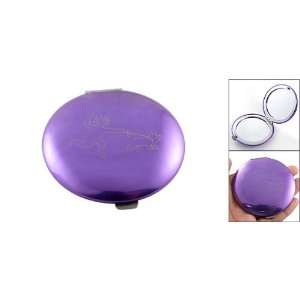 Rosallini Purple Round Shaped Double Side Metal Cosmetic 