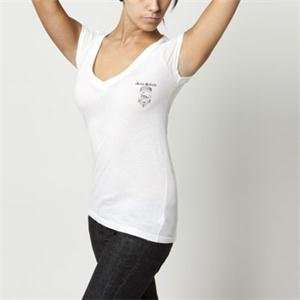   Metal Mulisha Womens Shell Shock T Shirt   X Small/White: Automotive