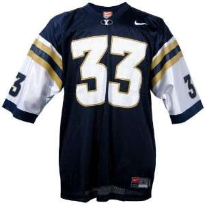  Young Cougars #33 Navy Blue Replica Football Jersey