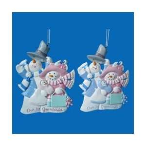  Pack of 12 Our 1st Grandchild Snowman Christmas Ornaments 