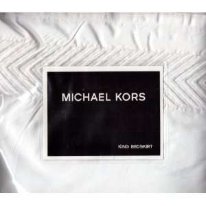  Michael Kors Carnegie Hill White KING Bedskirt