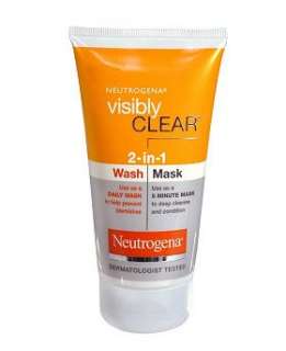 Neutrogena Visibly Clear 2 in 1 Wash and Mask 150ml   Boots