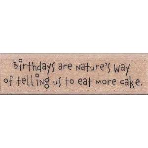  Eat More Cake Mounted Wooden Stamp // The Cats Pajamas 
