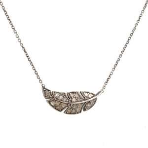  ZOE CHICO  Pave Leaf Necklace Jewelry