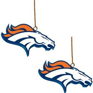 Memory Company Denver Broncos 3D Logo Ornament  2 Pack:  