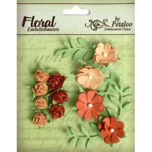    Devon Collection   Petites Mini Rose Clusters   Tan and Brown 