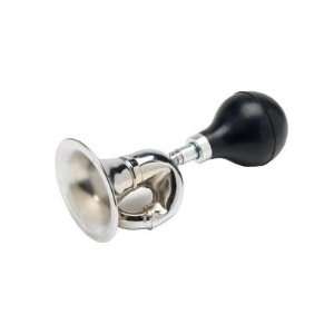  XLC Bugle Horn, Chrome Plated w/ Black Bulb Sports 