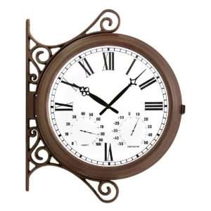  Double Sided Station Clock   38cm (15): Home & Kitchen