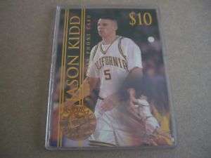 Jason Kidd Press Pass 1995 Phone Card $10 2 Rookie RC  