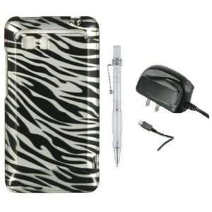 Black Silver Zebra   Design Hard Cover Protector Phone Case for HTC 