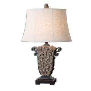 Uttermost 30 Baldton Lamps Antiqued Chestnut Brown Finish With A Gray 