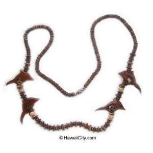  Hawaiian 4 Wooden Dolphins Coconut Necklace Everything 